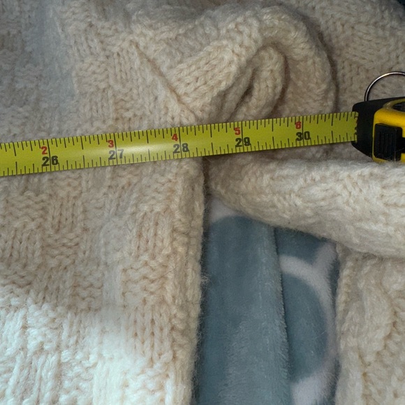 Cable Knit Fisherman Sweater in Cream made in Ireland - Picture 9 of 11